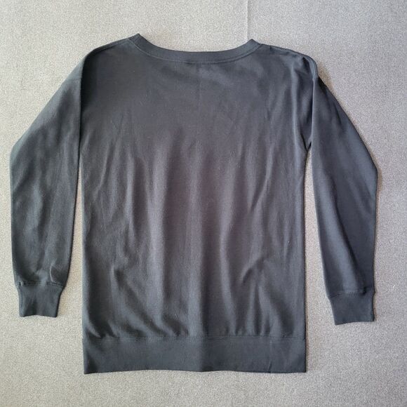 Vintage Nike M Just Do It Neon Graphic Black Rally Crewneck Sweatshirt 804 - Picture 2 of 8